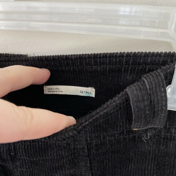 Anthropologie Pilcro Slim Corduroy Cargo Pants Size 32 Tall Black Ankle Zip New - Picture 8 of 10